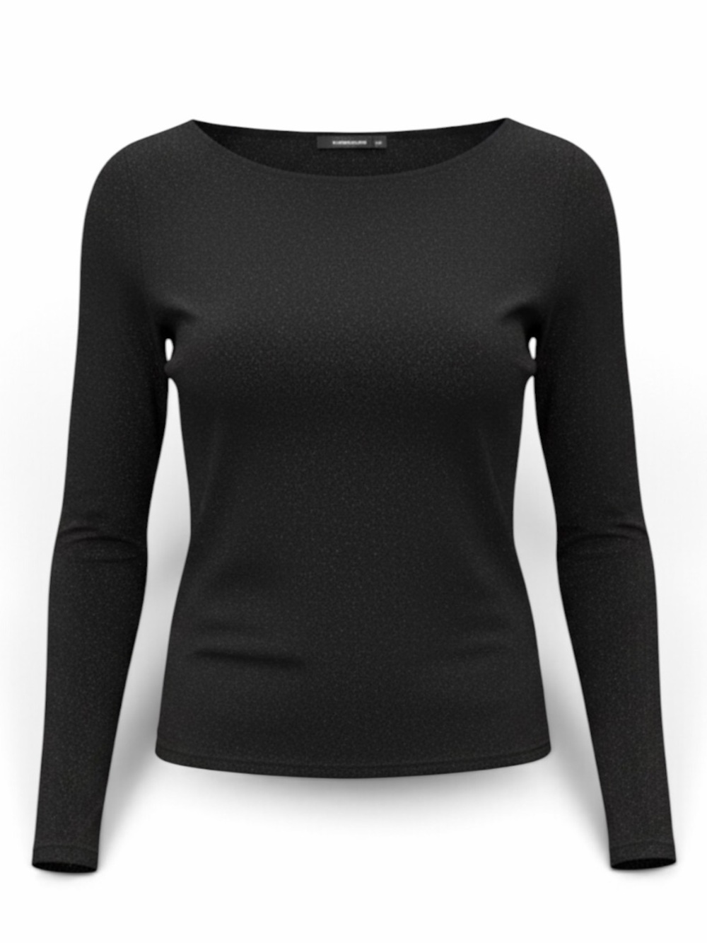Anne Klein Black Beaded Long Sleeve Top Size Medium